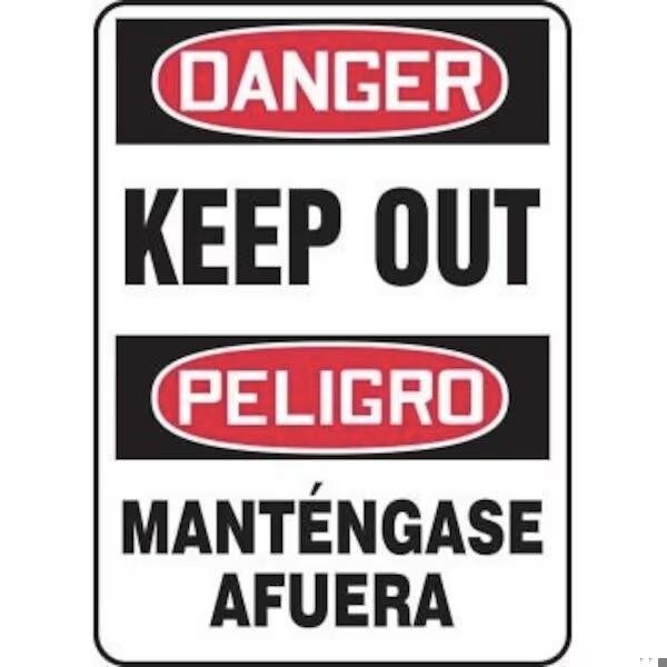 Accuform BILINGUAL OSHA DANGER Safety Sign KEEP SBMADM146XL - main